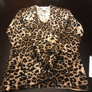 McDuff Luxury Cashmere Sweater S Nordstrom Leopard